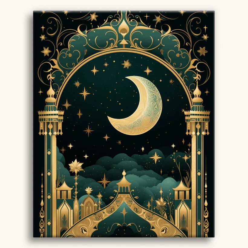 Golden Crescent Arch Paint-By-Numbers